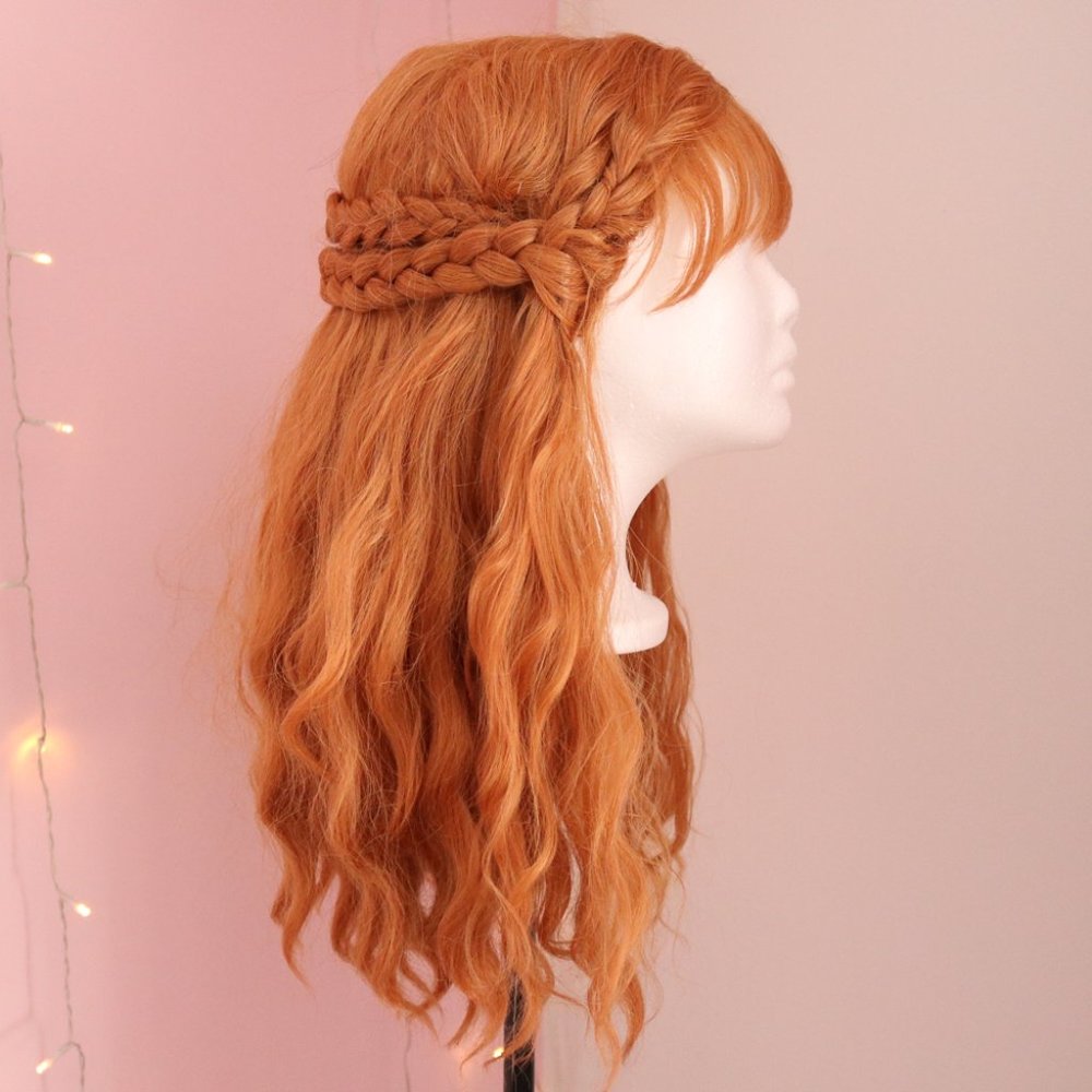 Rockstar Wigs Princess Anna Frozen Cosplay Wig - Ginger Wig With Braids